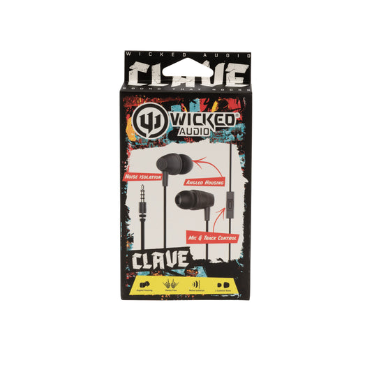 CHR01194- Clave Earbud W/Mic Black