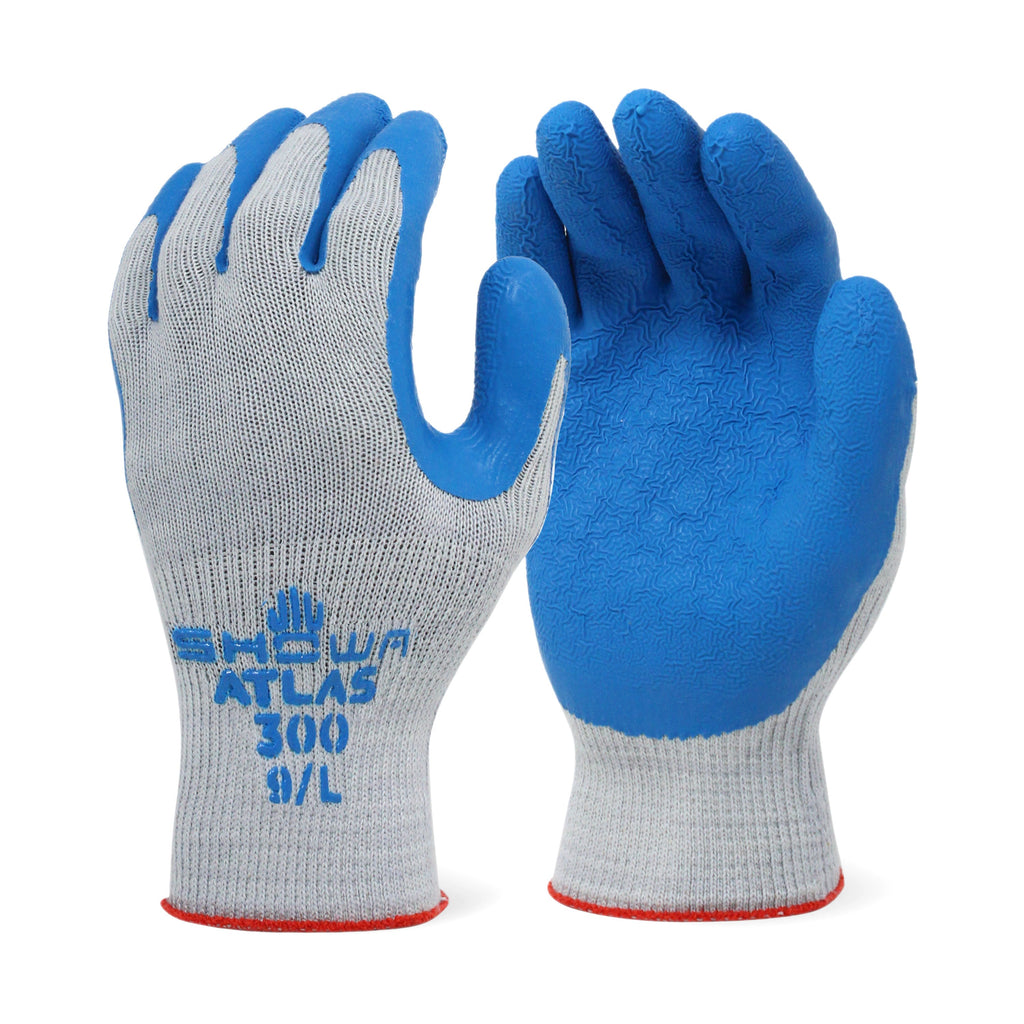 300- Unlined Showa Atlas Rubber Glove - Blue Shell