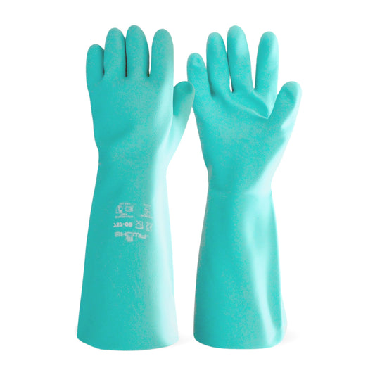 3249- Unlined Green Nitrile 22MIL 18" Glove